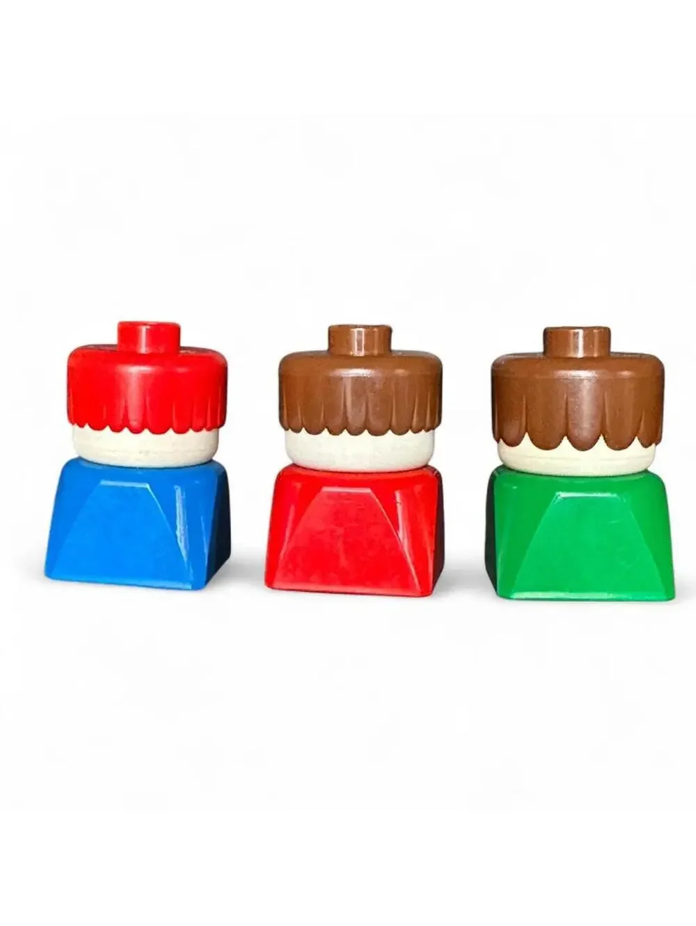 Vintage LEGO DUPLO People Square Base Figures 1977-80s Classic Building